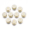 Alloy Enamel Beads X-ENAM-N052-006-01R-RS-1