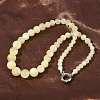 Natural Golden Silk Jade Graduated Round Beaded Necklaces NJEW-F368-02P-2