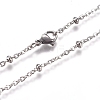 Non-Tarnish 304 Stainless Steel Cable Chains/Satellite Chains Necklaces NJEW-L159-07A-P-A-1