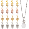 16Pcs 4 Colors Brass Micro Pave Cubic Zirconia Pendant Bails FIND-PH0021-30-1