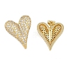 Heart Clear Cubic Zirconia Stud Earrings EJEW-S235-02G-2