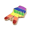 Pride Alloy Enamel Pendants LS-ENAM-G208-17KCG-3