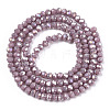 Electroplate Glass Beads Strands EGLA-A034-P3mm-B19-2