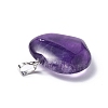 Natural Amethyst Pendants G-G956-D06-3