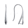 Anti-Tarnish Rhodium Plated 925 Sterling Silver Earring Hooks STER-K168-116P-2