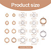 Biyun 16Pcs 16 Style Brass Pendant Cabochon Settings & Cabochon Connector Settings FIND-BY0001-13-3