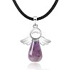 Angel Natural Amethyst Pendant Necklaces OH8264-05-1