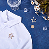 2Pcs 2 Colors Alloy Rhinestone Lapel Pin Brooches JEWB-FG0001-81-4