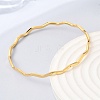 Twisted 304 Stainless Steel Bangles for Women BJEW-D408-04G-5