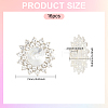 16Pcs Alloy Rhinestone Shank Buttons BUTT-MA0001-07-2
