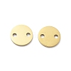 304 Stainless Steel Laser Cut Flat Round Connector Charms STAS-M111-09G-1