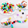 DICOSMETIC 75pcs 15 Colors Food Grade Eco-Friendly Silicone Beads SIL-DC0001-02-4