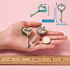 2Pcs 2 Style Alloy Magnetic Locket Pendants PALLOY-TA0002-32M-17