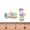 304 Stainless Steel Enamel Pendants STAS-T068-02A-3