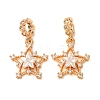 Brass Pave Clear Cubic Zirconia European Dangle Charms CU-CBAEC99-26G-1