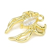 Brass Pave Clear Cubic Zirconia Pendants LS-KK-L238-02G-2