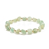 Natural Green Aventurine Round Beaded Stretch Bracelet BJEW-JB08197-03-1