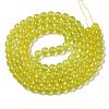 Baking Painted Transparent Glass Round Bead Strands DGLA-Q022-8mm-08-2