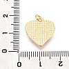 Brass Pave Natural Shell Evil Eye Heart Pendants KK-N268-08G-3