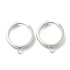 201 Stainless Steel Huggie Hoop Earrings Findings STAS-A167-01V-S-1