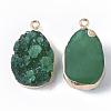 Druzy Resin Pendants RESI-S383-016-2