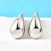 Rack Plating Brass Twist Teardrop Stud Earrings for Women EJEW-K247-02P-4
