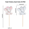   4 Bags 2 Styles Paper Elephant Cupcake Topper DIY-PH0002-20-5