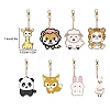 8Pcs Animals DIY Diamond Painting Keychain Kit PW-WG43227-01-3