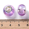 Shell Transparent Brass Cores Acrylic European Beads OACR-M024-07S-08-3