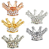 5Pcs 5 Colors Alloy Rhinestone Crown Beads FIND-SC0023-77-1