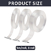 3 Rolls 3 Styles 5M Transparent Acrylic Double Sided Adhesive Tape AJEW-FH0009-05-2