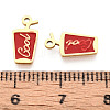 304 Stainless Steel Enamel Charms STAS-T065-66G-01-3