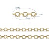 Brass Flat Oval Cable Chains X-CHC025Y-G-3