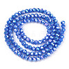 Electroplate Glass Beads Strands EGLA-A034-P2mm-B21-3