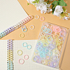 Gorgecraft 150Pcs 5 Colors PP Plastic Loose Leaf Book Binder Hinged Rings KY-GF0001-49-4