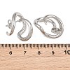 Irregular 304 Stainless Steel Stud Earrings SA-CBABBA6-02P-5