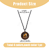 4Pcs 4 Styles Natural & Synthetic Mixed Stone & Wood Flower Pendant Necklaces Set with Adjustable Nylon Cords NJEW-FI0001-42-9