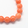 Natural Dyed Yellow Jade Gemstone Bead Strands G-R271-4mm-Y18-2