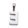 Non-Tarnish 304 Stainless Steel Letter Pendants STAS-H127-E-P-2