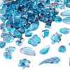64Pcs Gradient Color Transparent Glass Beads GLAA-TA0003-48D-3