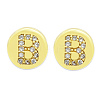 Brass Micro Pave Clear Cubic Zirconia Beads KK-T030-LA843-BX3-1