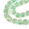 Handmade Gold Foil Glass Beads Strands FOIL-N029-04B-3