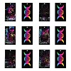 24Pcs 6 Style Printed Opaque Acrylic Pendants SACR-SC0001-13-1
