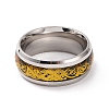 Enamel Dragon Flat Finger Ring RJEW-I089-12GP-2