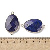 Natural Lapis Lazuli Connector Charms G-C110-02B-KCG-3