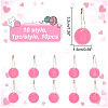 10Pcs 10 Style Number 0~9 Acrylic Charms Locking Stitch Markers HJEW-AB00651-2