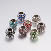 Alloy Rhinestone European Beads PALLOY-F200-03-1