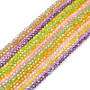 16 Strand 16 Color Transparent Electroplate Glass Beads Strands EGLA-TA0001-23-2