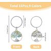 SUPERFINDINGS 2 Sets Natural & Synthetic Mixed Stone Keychain KEYC-FH0001-15-2