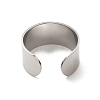 304 Stainless Steel Open Cuff Ring Components STAS-C067-01B-P-4